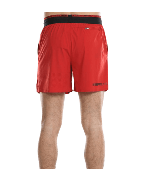 Achterkant van padel short Bullpadel Short Ovalo Rood