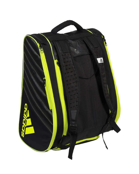 Achteraanzicht van Padeltas Adidas Racket Pro Tour Zwart/neon geel