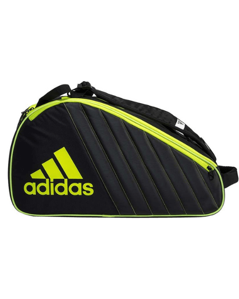 Vooraanzicht van Padeltas Adidas Racket Pro Tour Zwart/neon geel