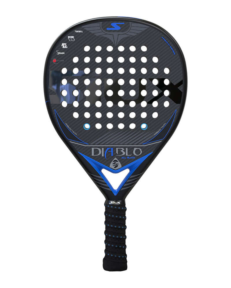 padelracket Siux Diablo All Black Blauw