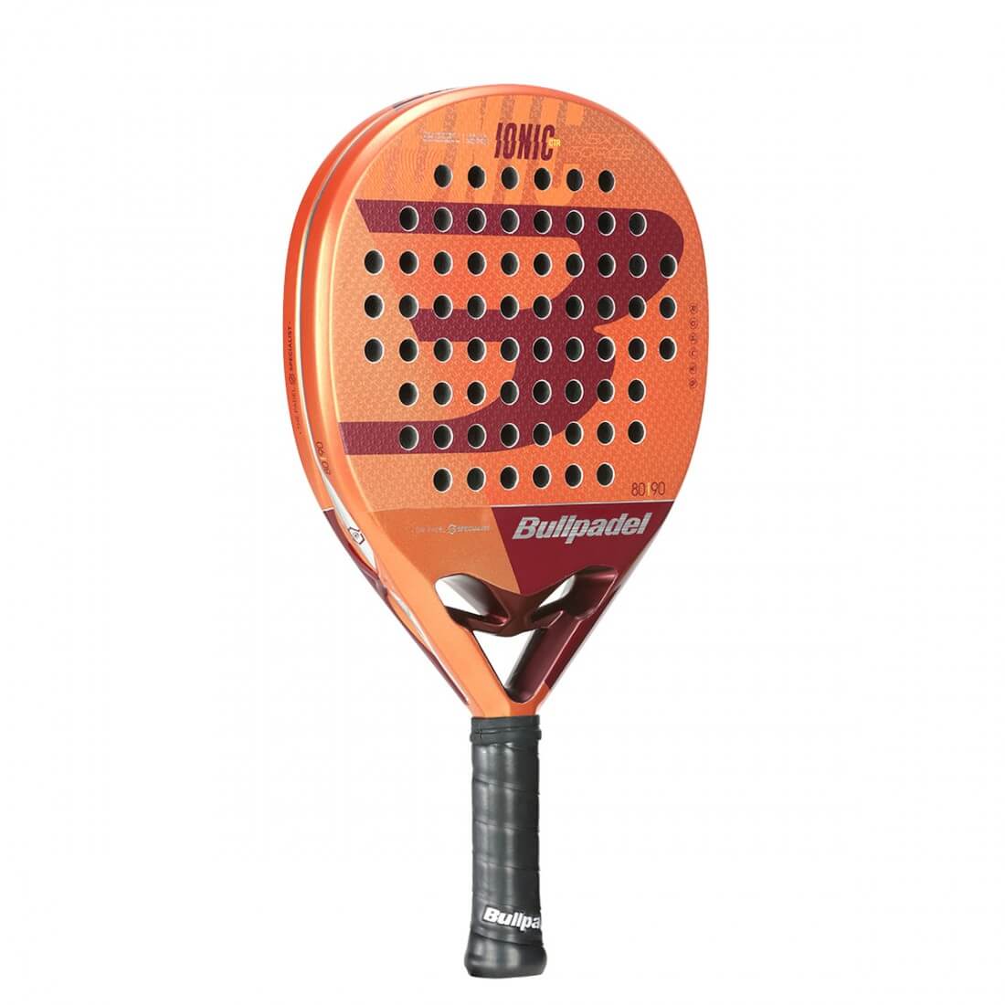 Vooraanzicht schuin van padelracket Bullpadel Ionic Control 2023